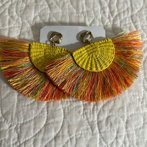 Beautiful earrings made of Paja Toquilla 100% straw weaved -made in Ecuador
